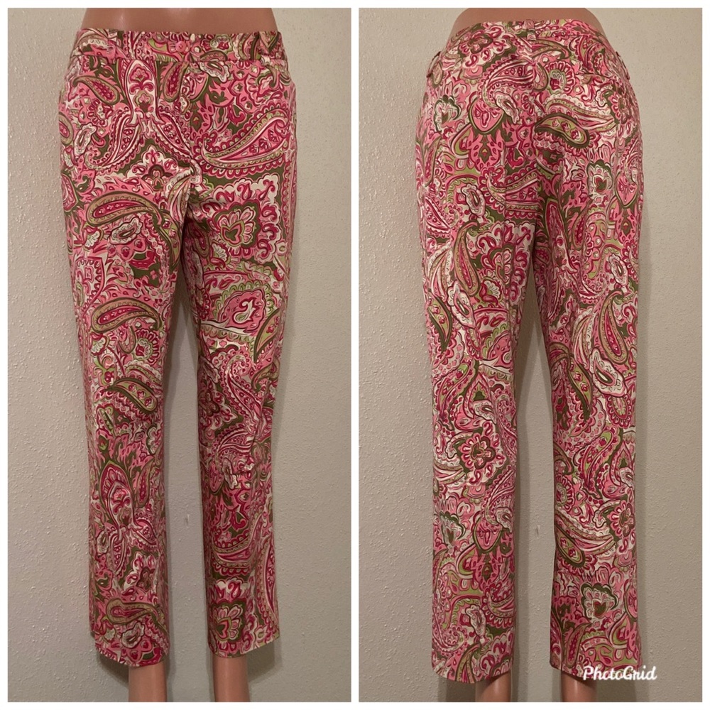Paisley stretch pants